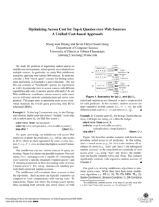 Optimizing Access Cost for Top-k Queries over Web Sources: A