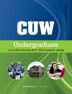 Undergraduate - Concordia University Wisconsin