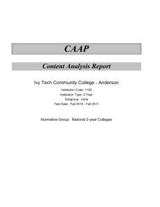 CAAP Content Analysis Report