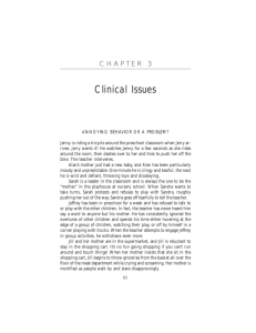 Clinical and Developmental Issues