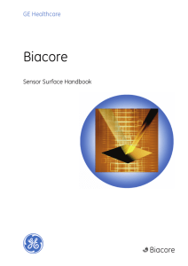 Biacore Sensor Surface - Protein Purification Information Base