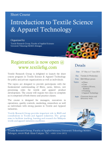Introduction to Textile Science & Apparel Technology