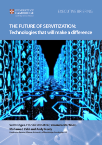 The Future of Servitization: Technologies that will make a difference