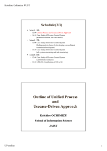 Outline of Unified Process and Usecase