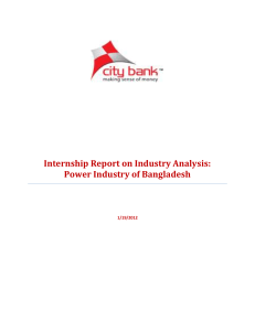 Internship Report on Industry Analysis: Power Industry of Bangladesh