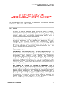 60 tips in 60 minutes: affordable actions to take now