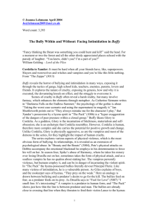 The Bully Within and Without - The Whedon Studies Association