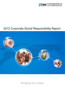 ZTE Corporation CSR Report 2012