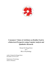 Consumers' Choice of Attributes on Healthy Food in a Behavioral