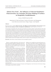 Gluten-Free Food – the Influence of Selected Qualitative