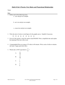 Math 6/Unit 4 Practice Test: Ratios and Proportional