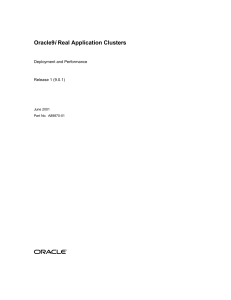 Oracle9i Real Application Clusters