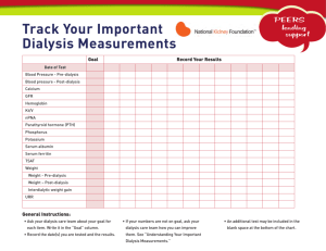 Track Your Important Dialysis Measurements
