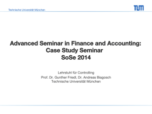 Advanced Seminar in Finance and Accounting: Case Study Seminar