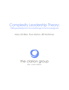 Complexity Leadership Theory