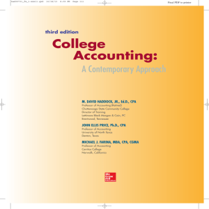 College Accounting: - Novella - McGraw Hill Higher Education