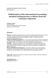 Politicisation of the international accounting standard setting