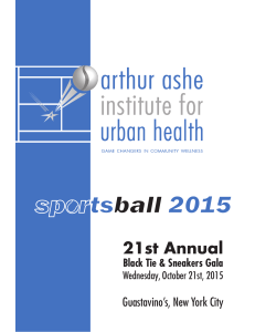21st Annual - Arthur Ashe Institute for Urban Health