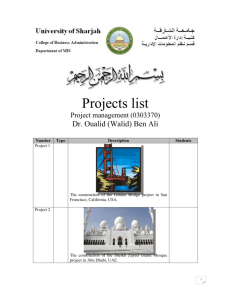 Projects list - (Walid) Ben Ali