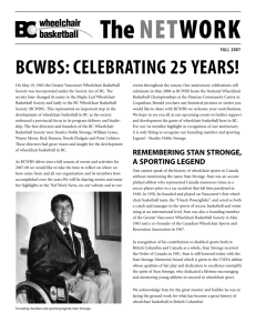BCWBS Fall07 - BC Wheelchair Basketball Society