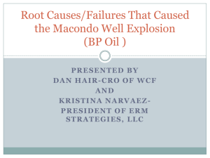 Root Causes/Failures That Caused the Macondo