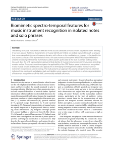 Biomimetic spectro-temporal features for music instrument