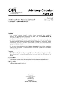 Advisory Circular AC91-20 Guidelines for the Approval and Use of