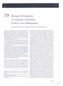 59 Biological Foundations of Language Acquisition