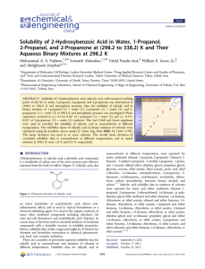 Solubility of 2-Hydroxybenzoic Acid in Water, 1