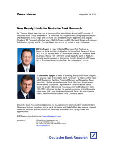 New Management Committee for Deutsche Bank Research