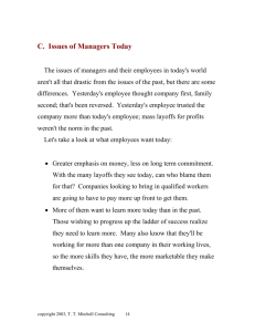 C. Issues of Managers Today