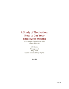 A Study of Motivation: How to Get Your Employees Moving