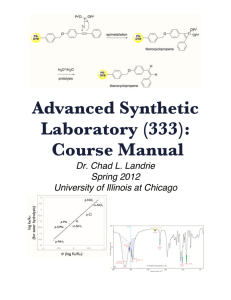Advanced Synthetic Laboratory (333): Course