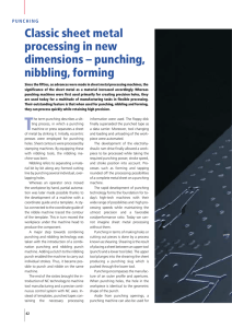 Classic sheet metal processing in new dimensions – punching