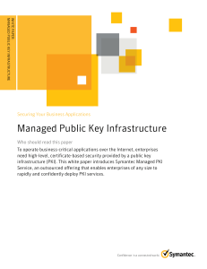 Symantec White Paper - Managed Public Key Infrastructure