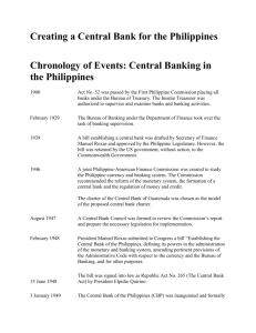 Central Banking in the Philippines