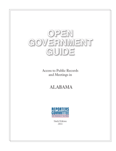 open government guide - Reporters Committee for Freedom of the