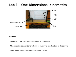 Lab 2 – One-Dimensional Kinematics