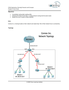 CCNA Exploration: Routing Protocols and Concepts Chapter 8 Case