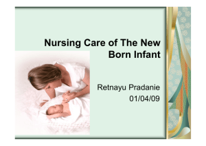 Nursing Care of The New Born Infant