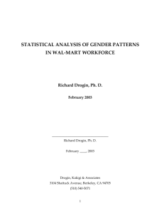 Statistical Analysis of Gender Patterns in Wal-Mart