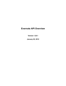 Evernote API Overview