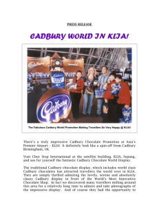cadbury world in klia!