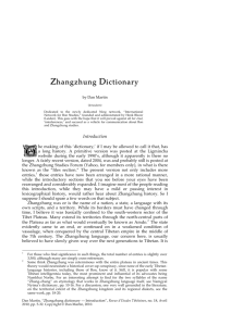 Zhangzhung Dictionary ictionary