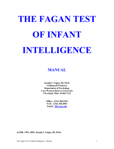 the fagan test of infant intelligence