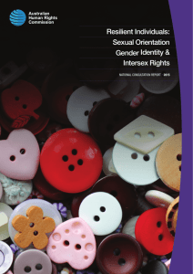 Resilient Individuals: Sexual Orientation Gender Identity & Intersex