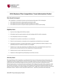 BPC Team Information Packet 2016 - Grove City College Business