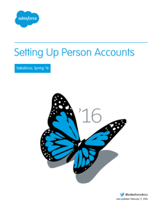Setting Up Person Accounts