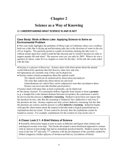 Chapter 2 Science as a Way of Knowing