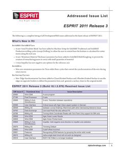 ESPRIT 2011 Release 3